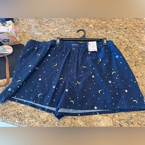 Joyspun Women's Woven Pajama Boxer Shorts, 3'' Inseam, Size XXXL